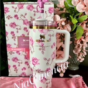 Stanley x LoveShackFancy Ribbon Rosa  Tumbler 40oz Brand new no flaws